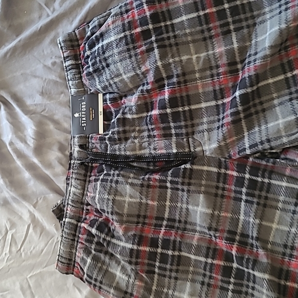 Tailored Culture Stafford Regular Fit Sleep Pants, Large Tall, Grey Red Plaid - Picture 6 of 6